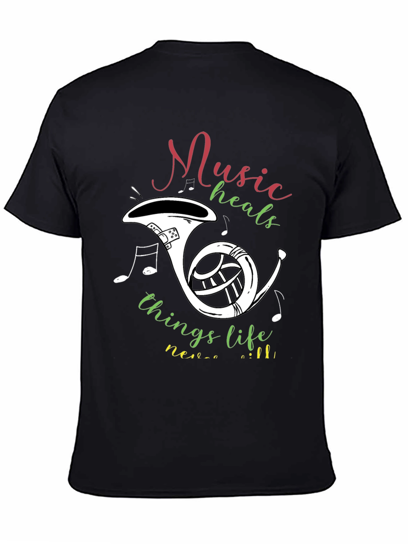 Music Heals T-Shirt - Musical Instrument Graphic Tee