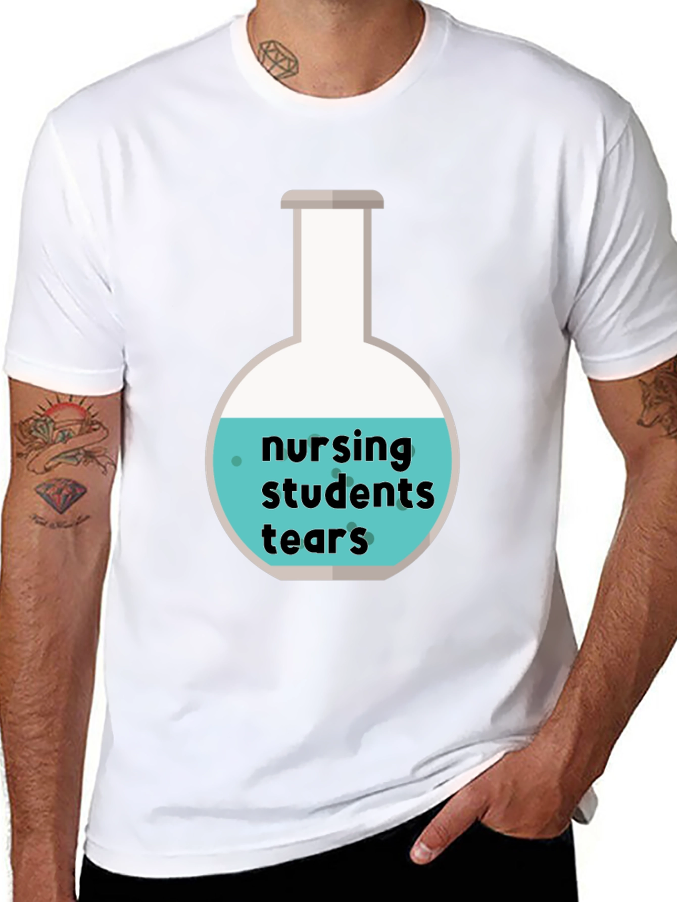 Nursing Student Tears T-Shirt - Novelty Graphic Tee