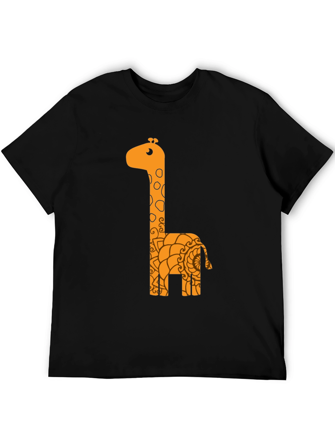 Fun Giraffe Graphic Tee - Unisex Black T-Shirt