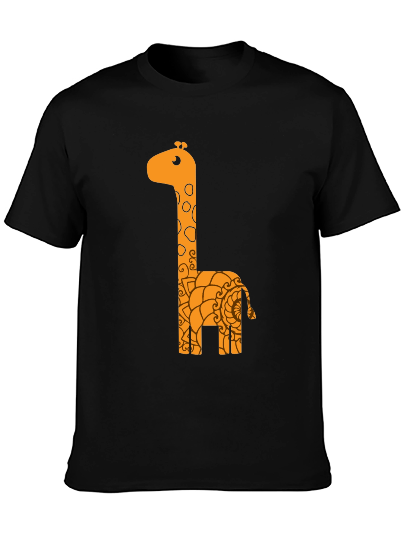 Fun Giraffe Graphic Tee - Unisex Black T-Shirt