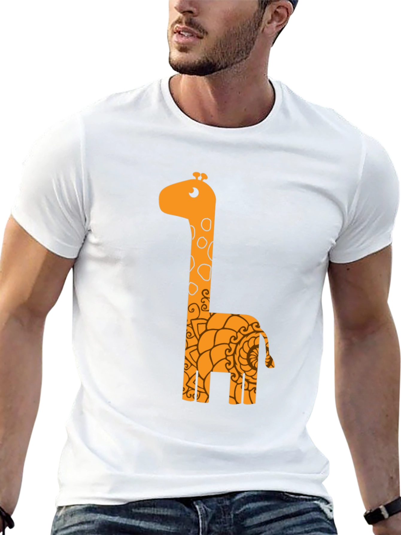 Fun Giraffe Graphic Tee - Unisex Black T-Shirt