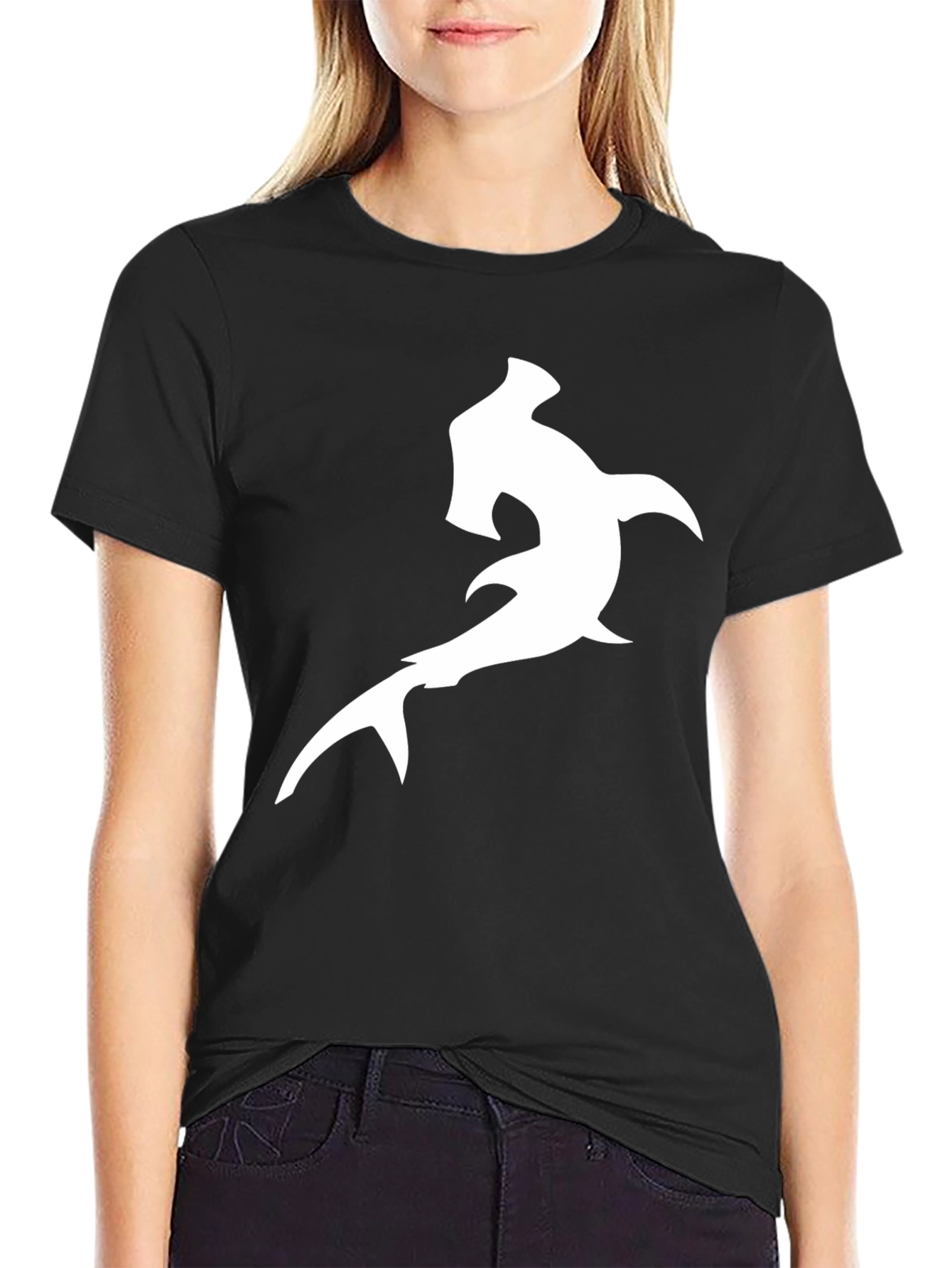 Hammerhead Shark Graphic Tee - Black