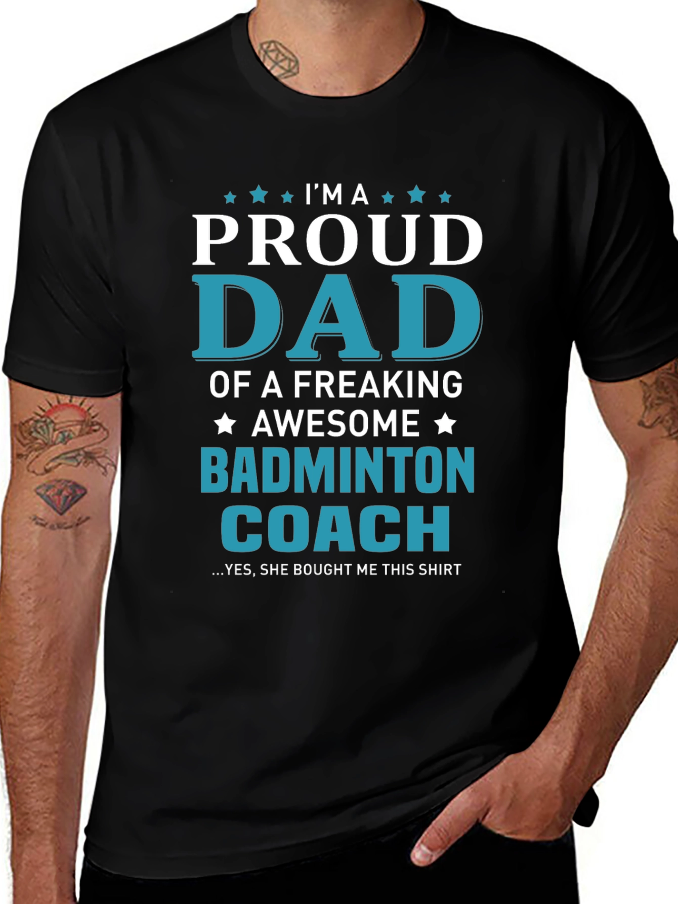 Proud Dad Badminton Coach T-Shirt: Awesome Gift!