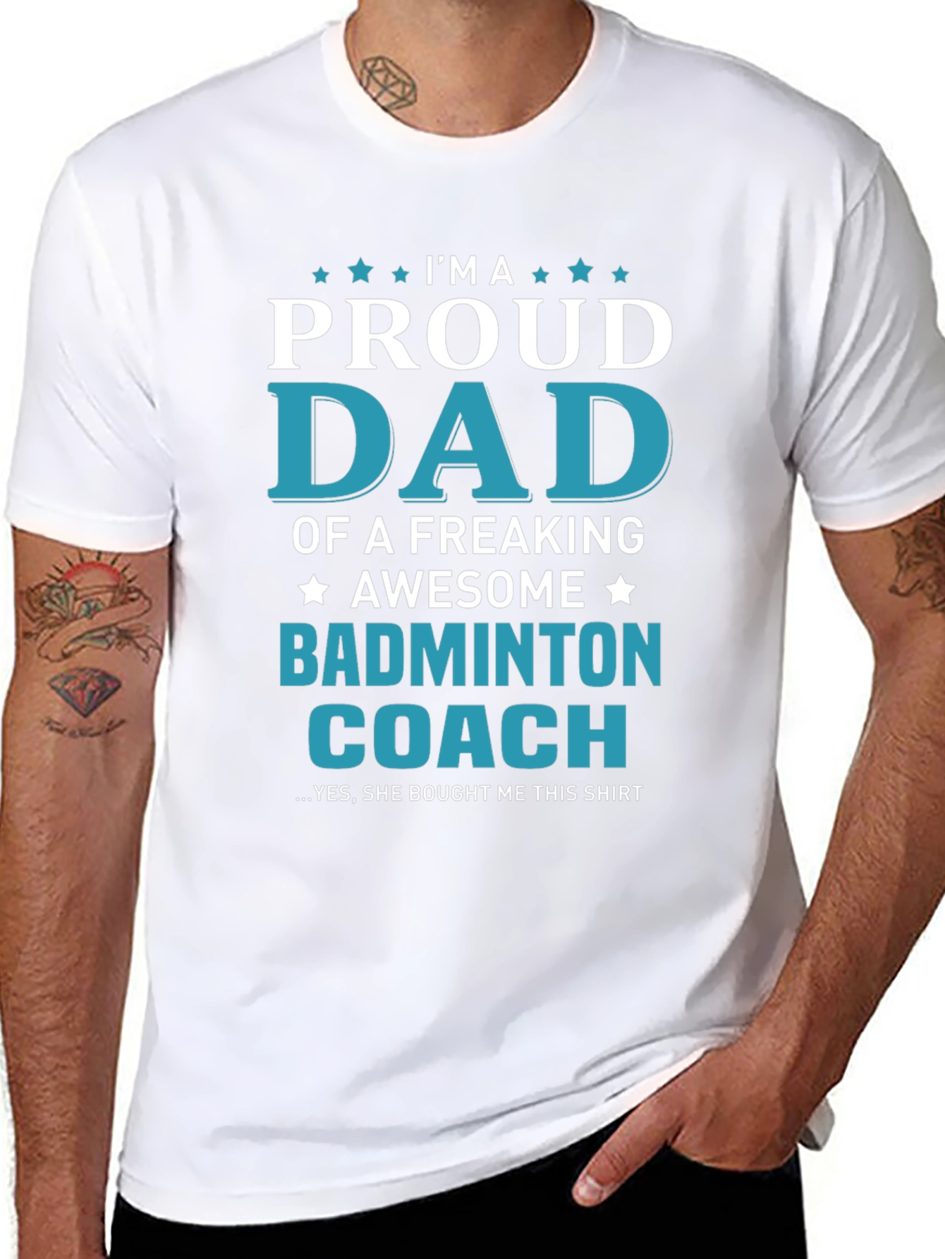 Proud Dad Badminton Coach T-Shirt: Awesome Gift!