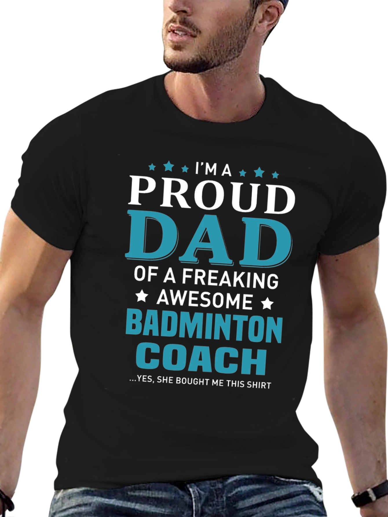 Proud Dad Badminton Coach T-Shirt: Awesome Gift!