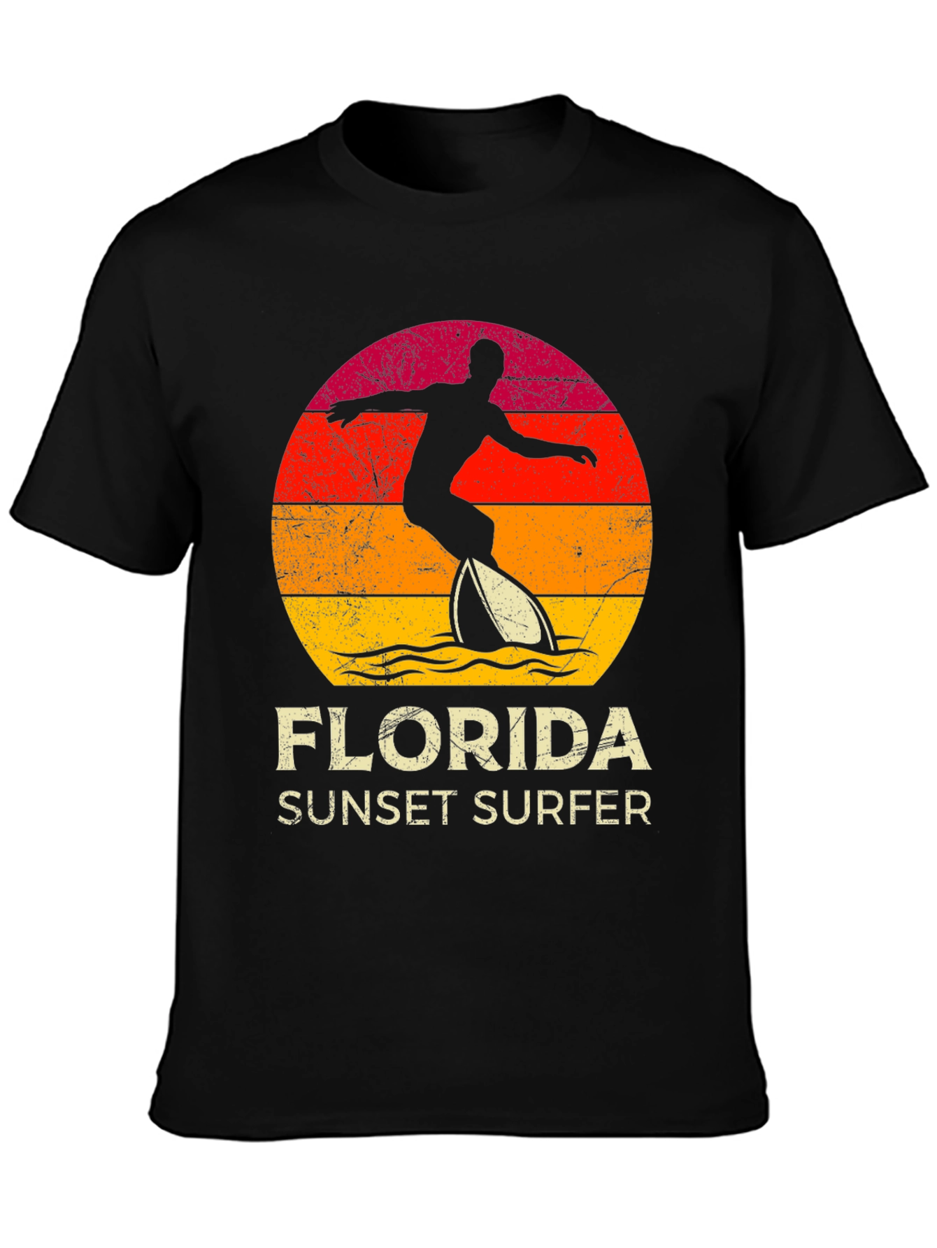 Florida Sunset Surfer Graphic Tee