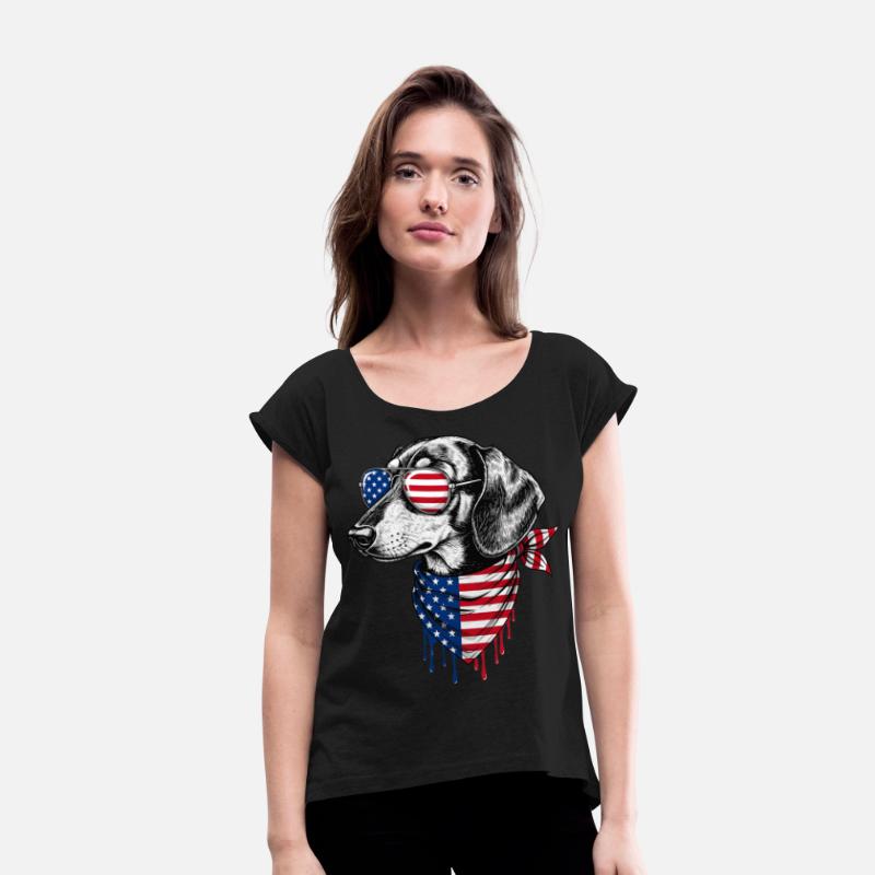 Dachshund Dog Patriotic 4th of July Of American