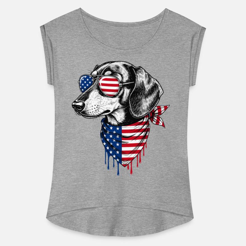 Dachshund Dog Patriotic 4th of July Of American