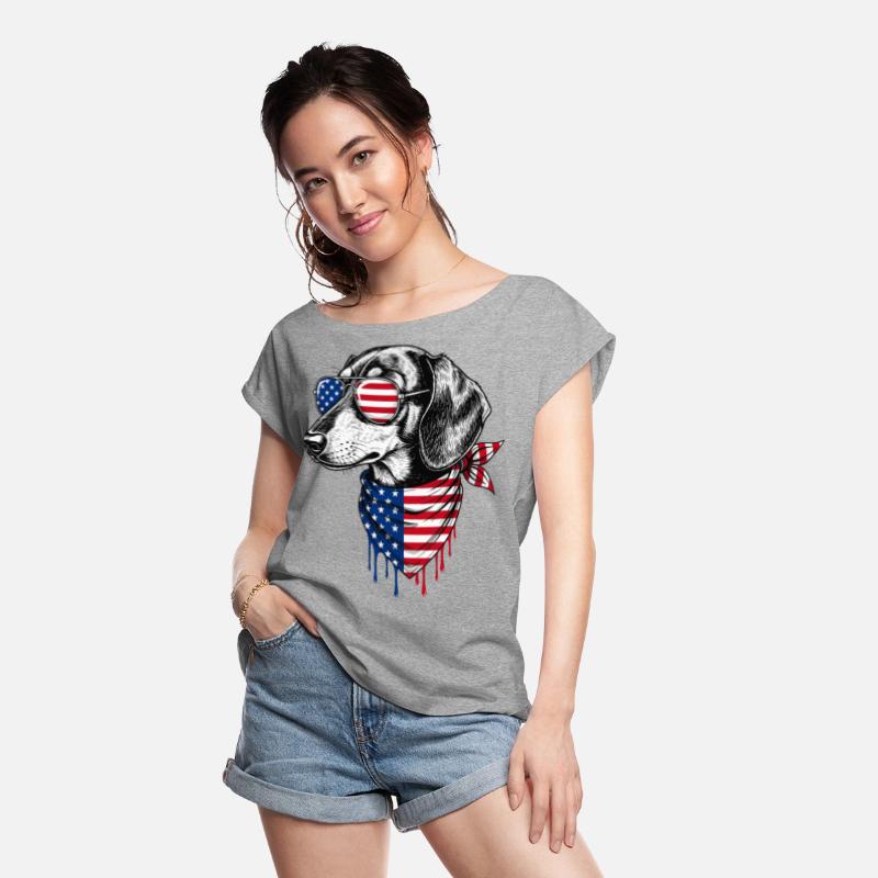 Dachshund Dog Patriotic 4th of July Of American