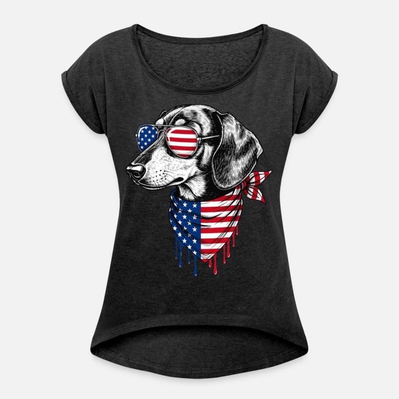 Dachshund Dog Patriotic 4th of July Of American
