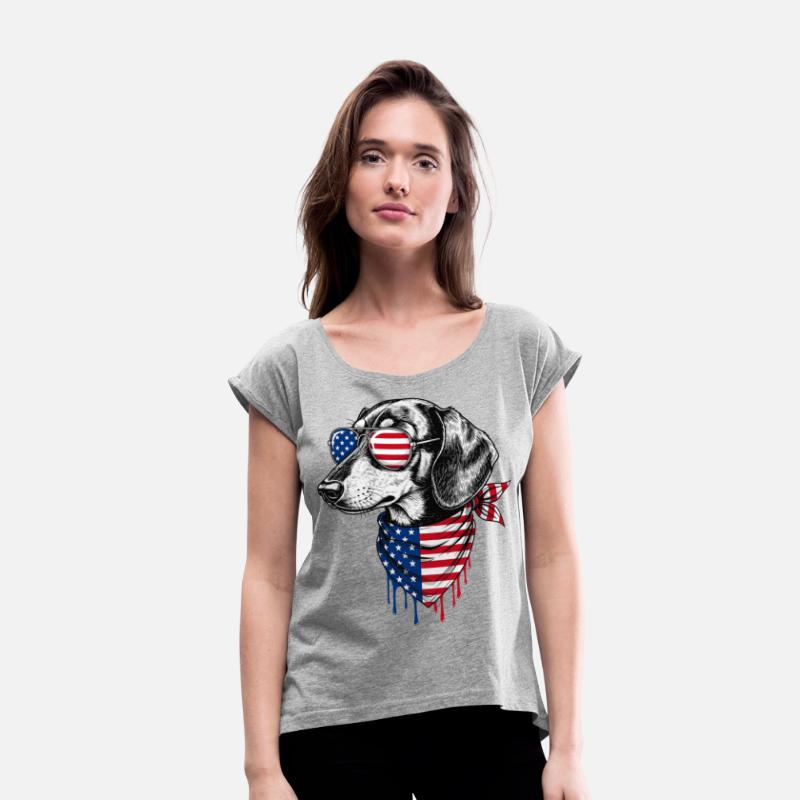 Dachshund Dog Patriotic 4th of July Of American
