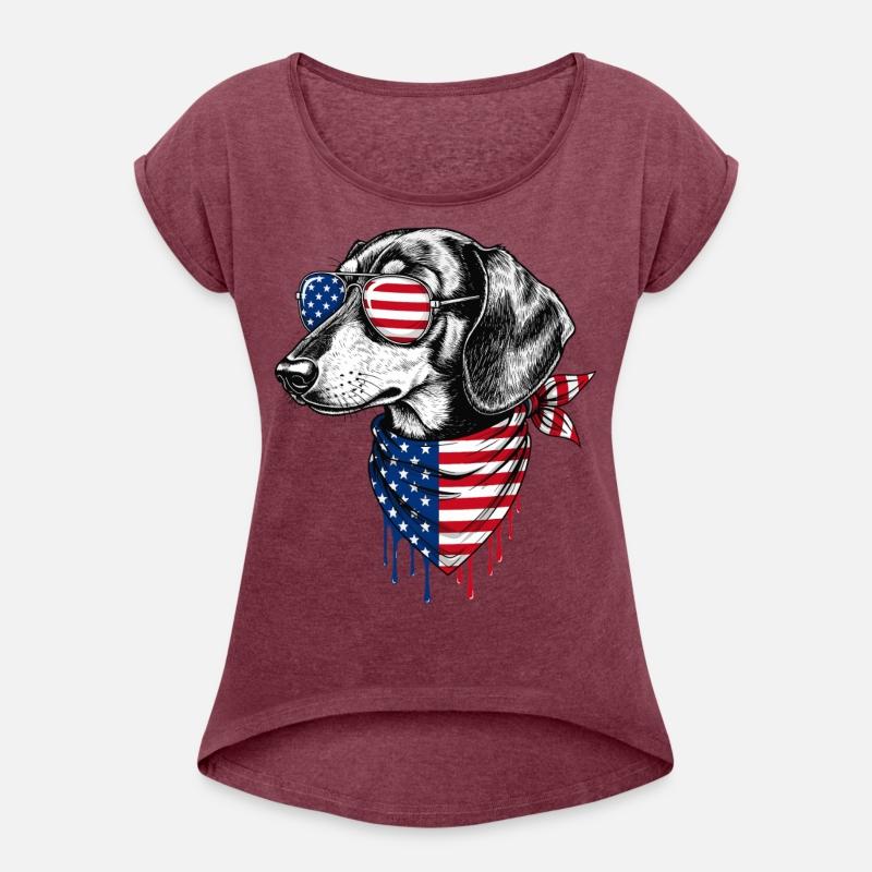 Dachshund Dog Patriotic 4th of July Of American