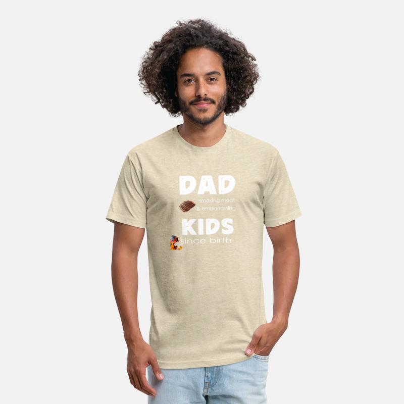 dad smoking meat and embaracing kids since birth