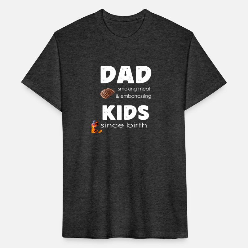 dad smoking meat and embaracing kids since birth