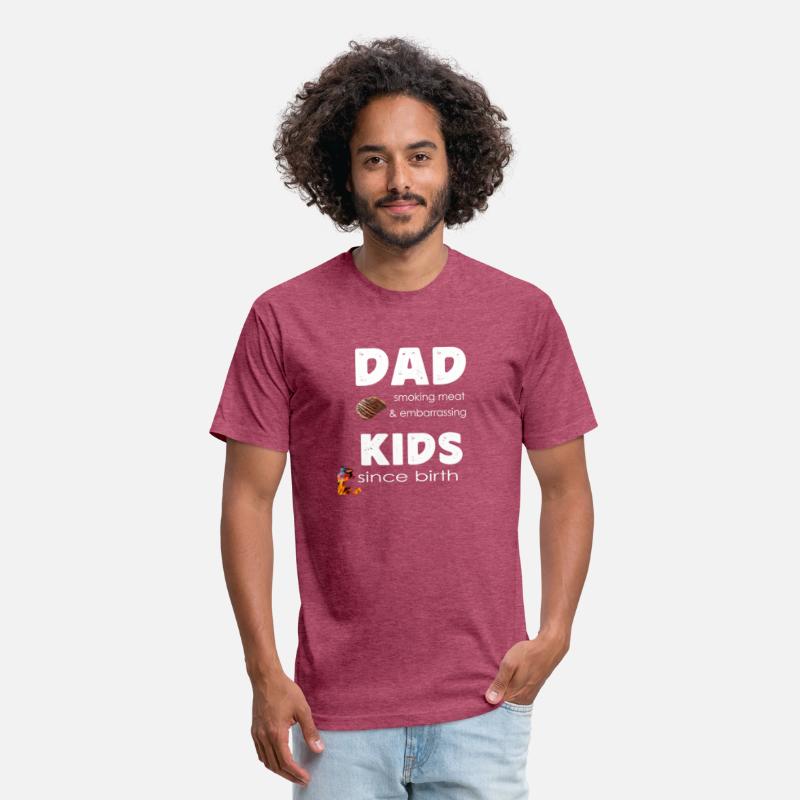 dad smoking meat and embaracing kids since birth