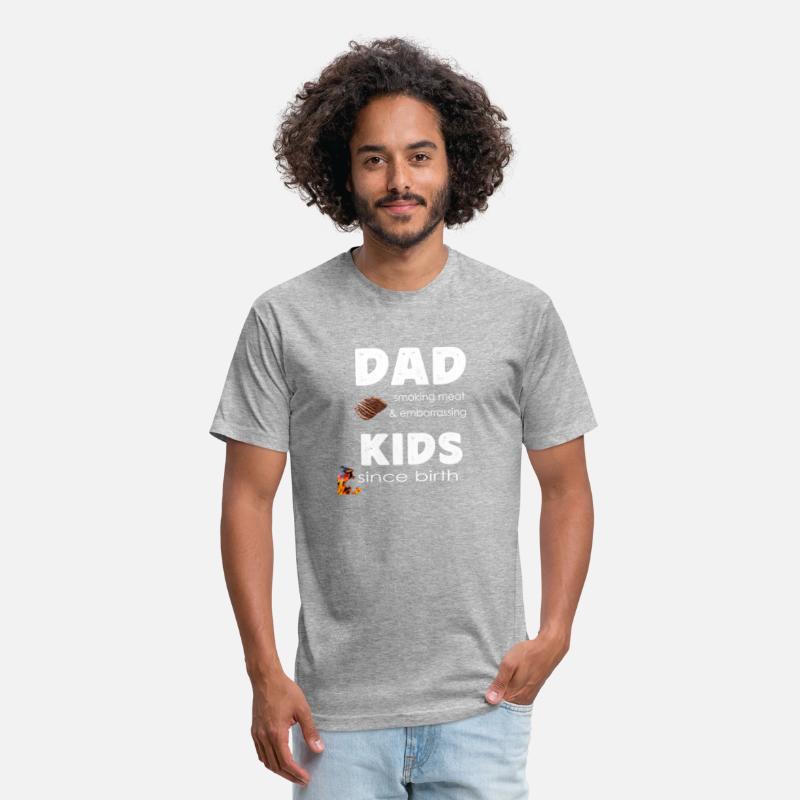 dad smoking meat and embaracing kids since birth