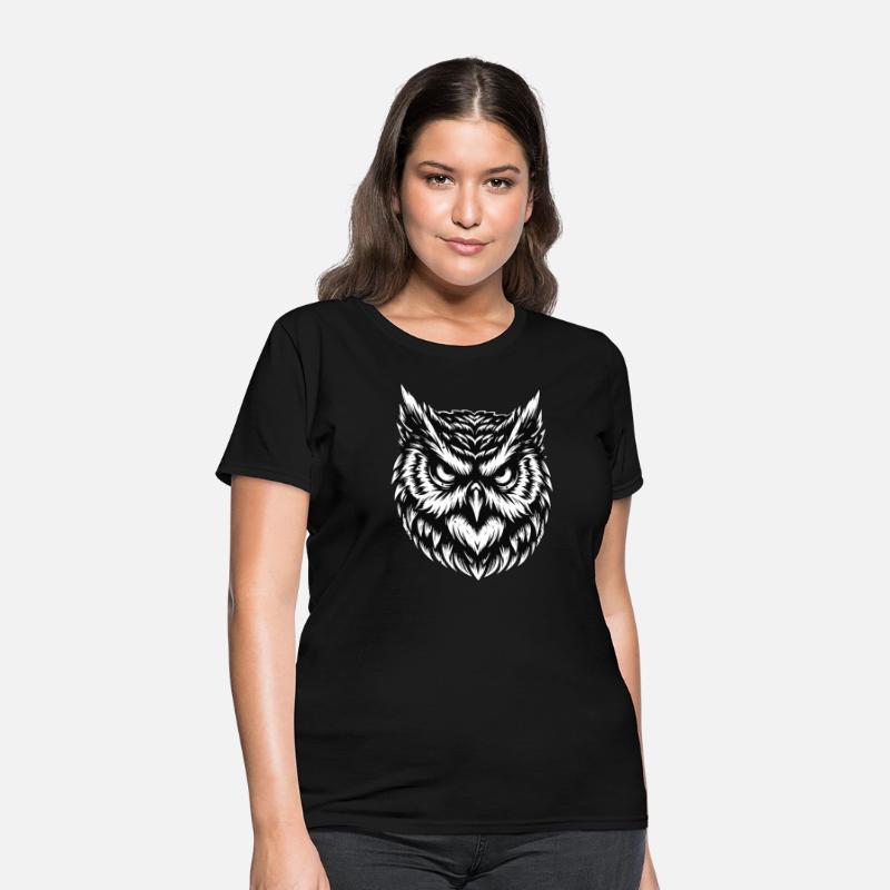 Dark Art Owl Bird Face Ghost Wild Night Life