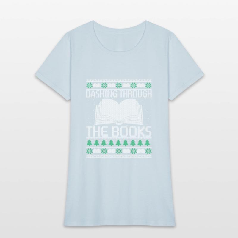 Dashing Through The Books Funny Reading Christmas