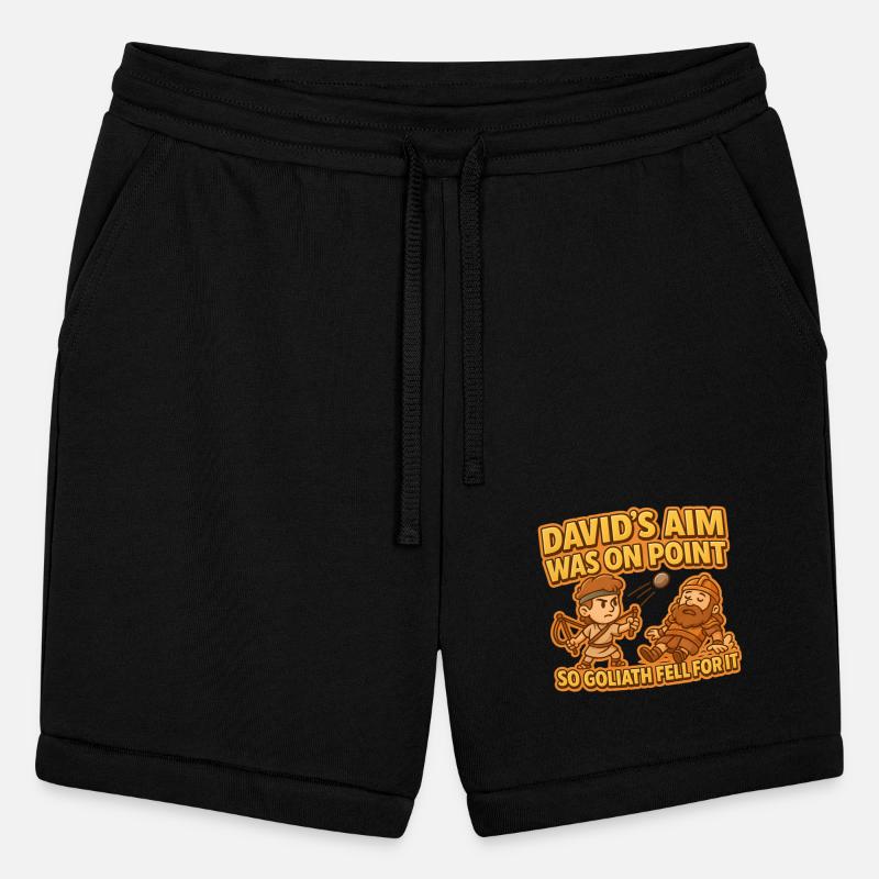David & Goliath Pun – Funny Bible Hero Cartoon Tee