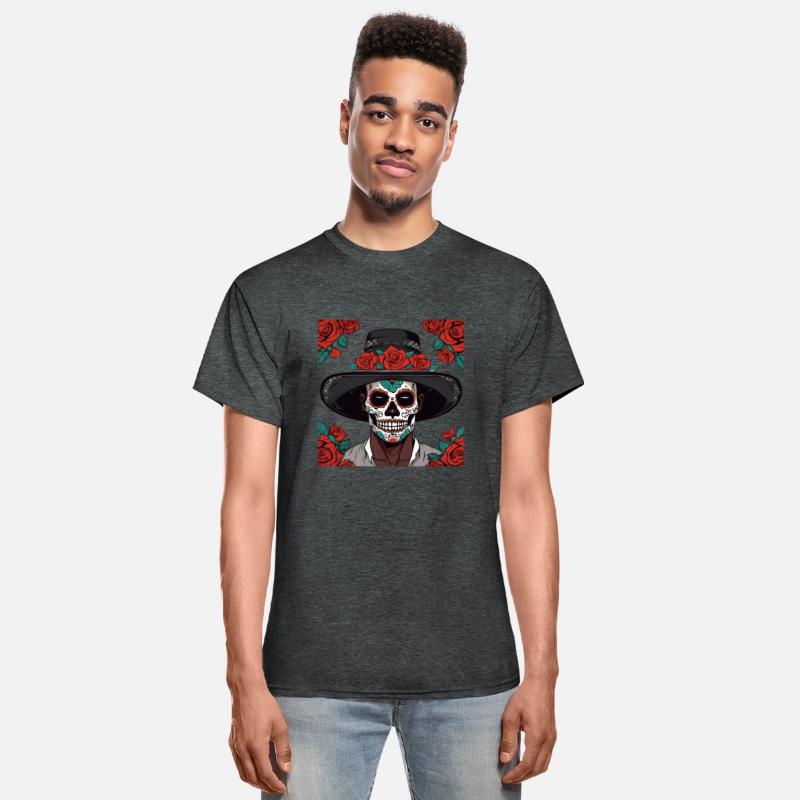 Day of the Dead Man with Hat and Roses