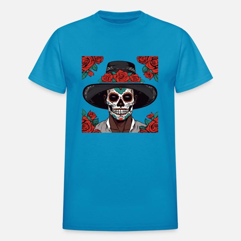 Day of the Dead Man with Hat and Roses
