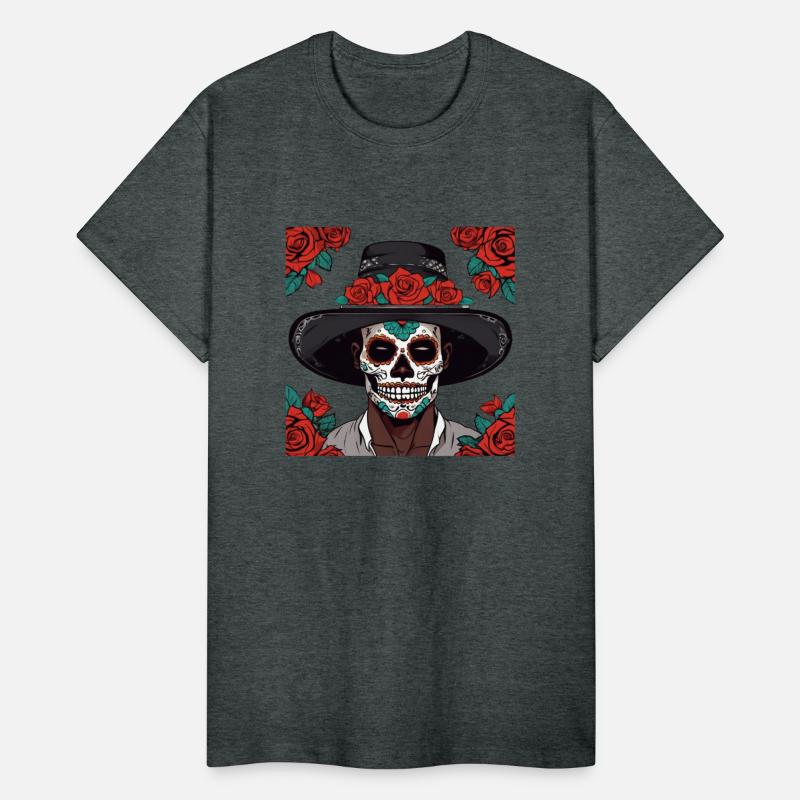 Day of the Dead Man with Hat and Roses