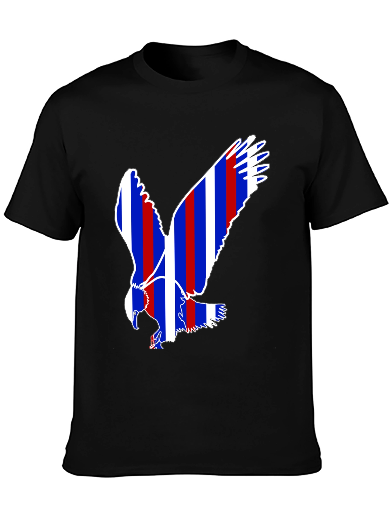 Patriotic Eagle Graphic T-Shirt - Bold Stripes