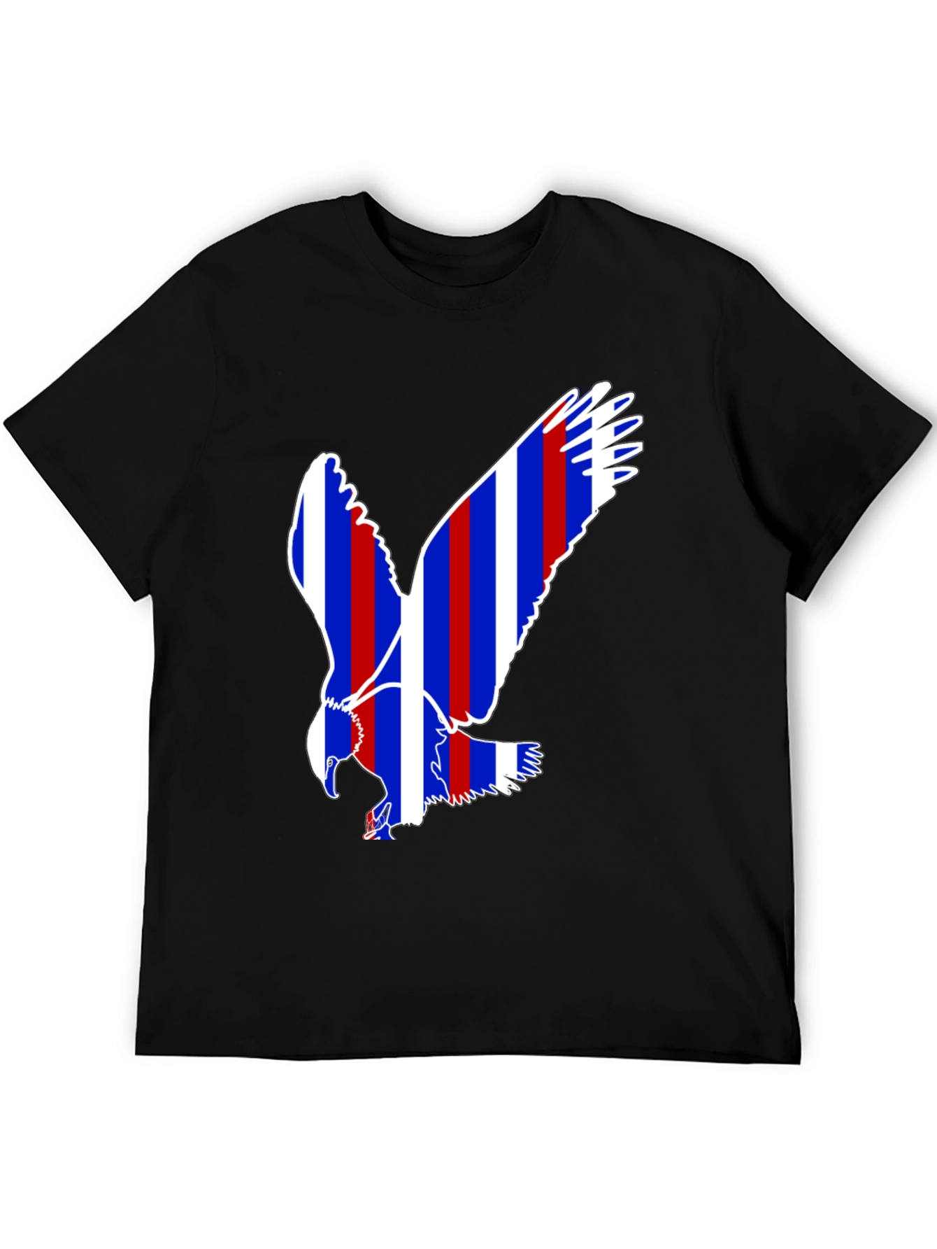 Patriotic Eagle Graphic T-Shirt - Bold Stripes
