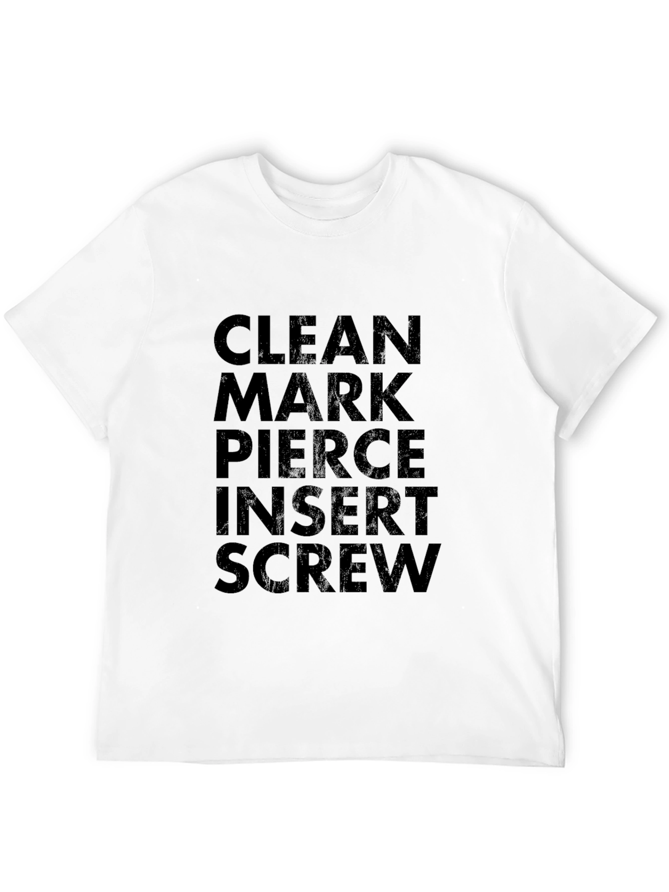 Clean Mark Pierce Insert Screw - Black T-Shirt