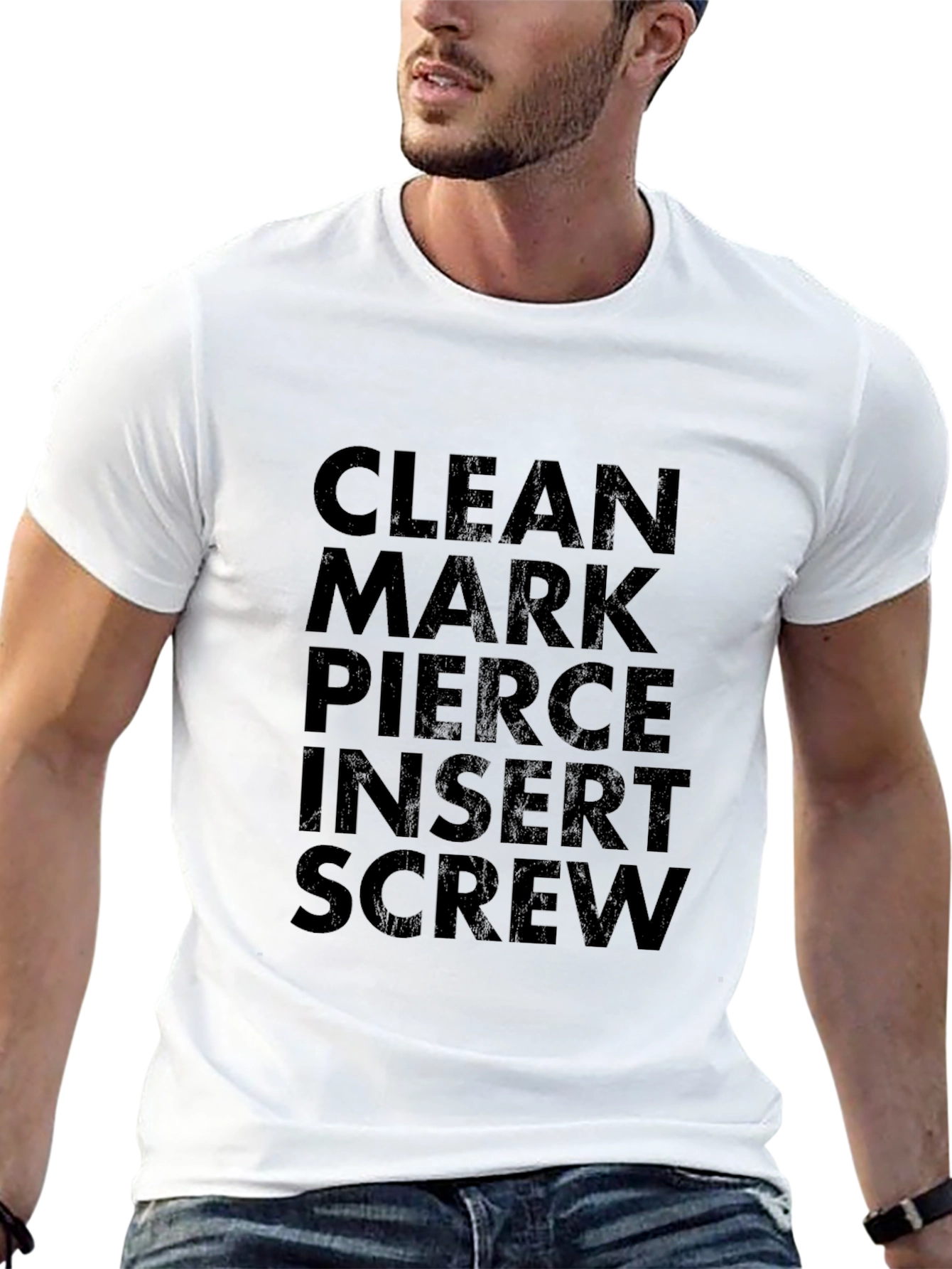 Clean Mark Pierce Insert Screw - Black T-Shirt