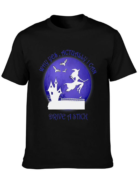 Witch Drive Stick T-Shirt - Halloween Apparel