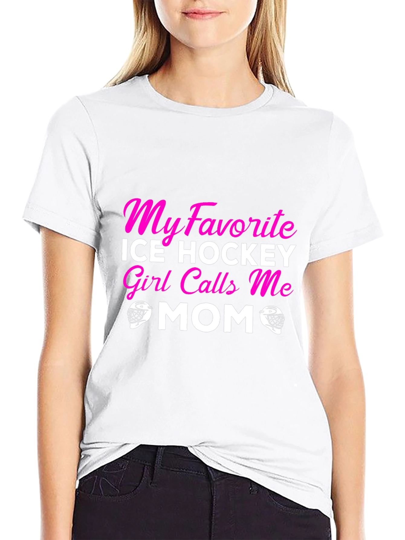 Ice Hockey Girl Mom T-Shirt