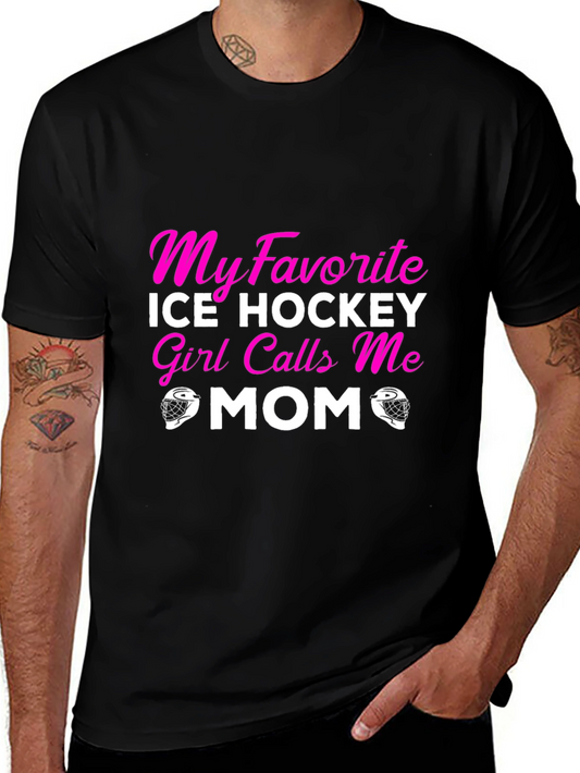 Ice Hockey Girl Mom T-Shirt