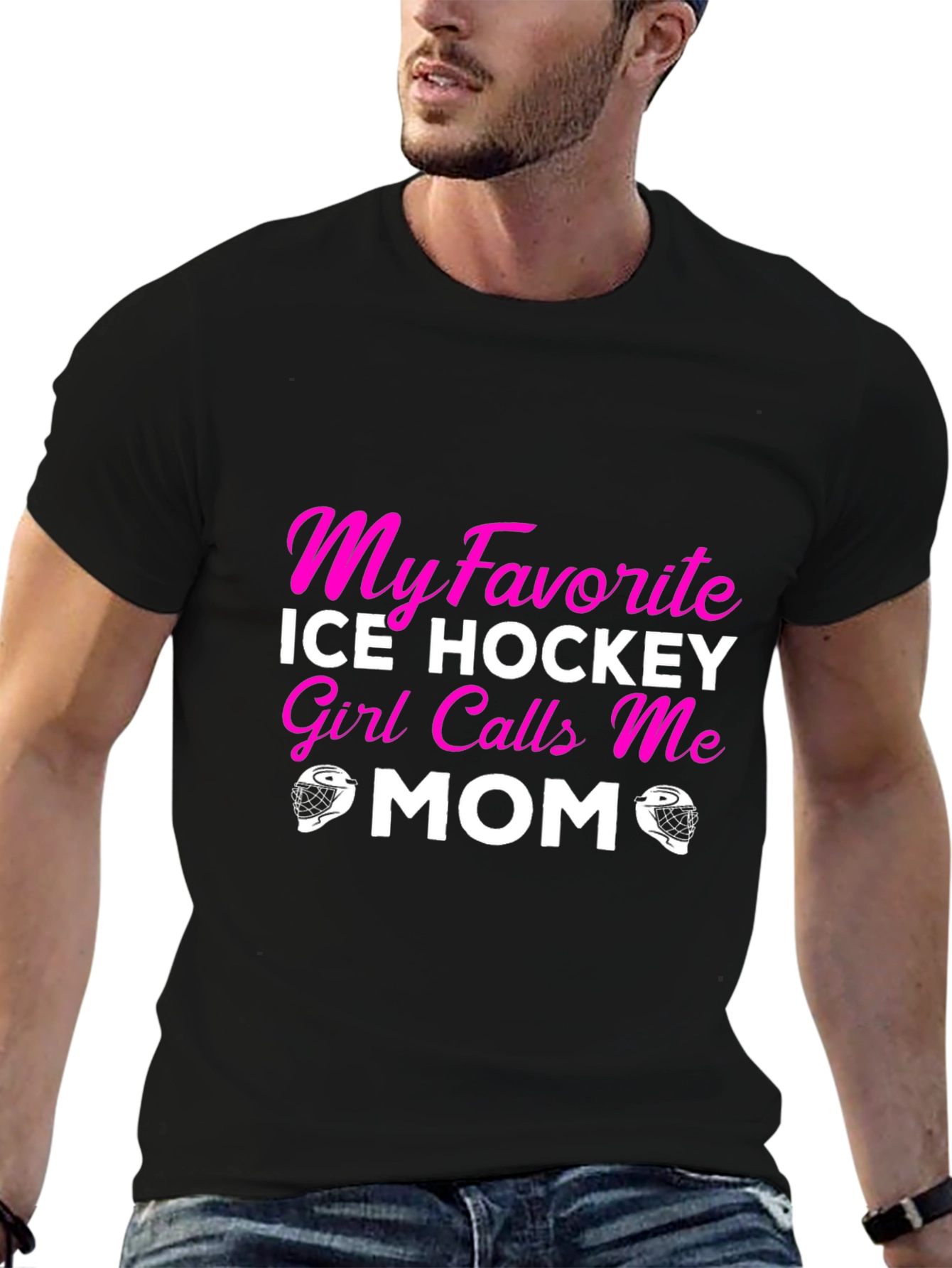 Ice Hockey Girl Mom T-Shirt