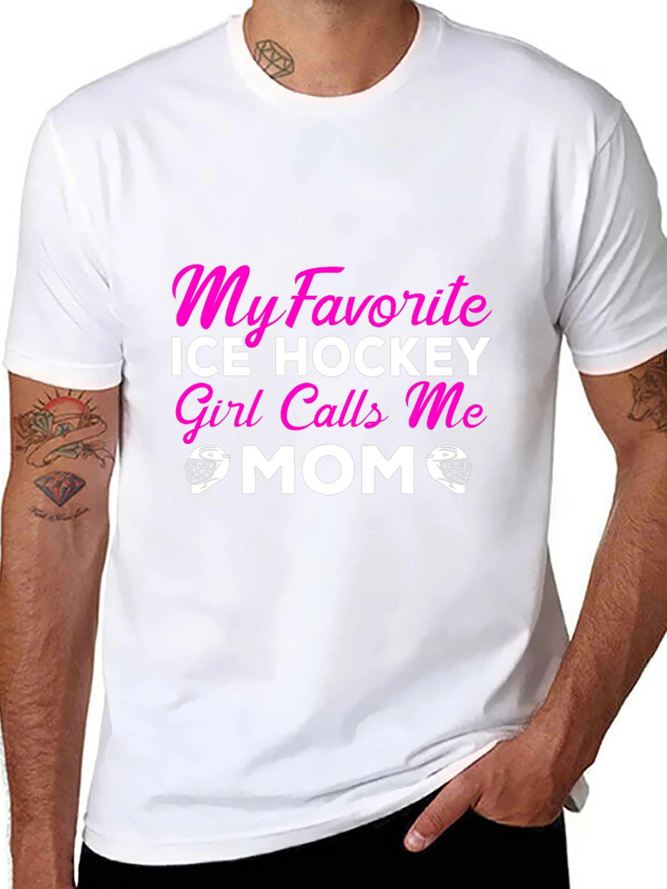 Ice Hockey Girl Mom T-Shirt