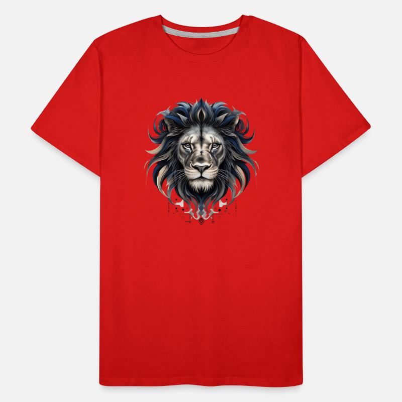 Detailed Illustration Of An Ashen Lion Face