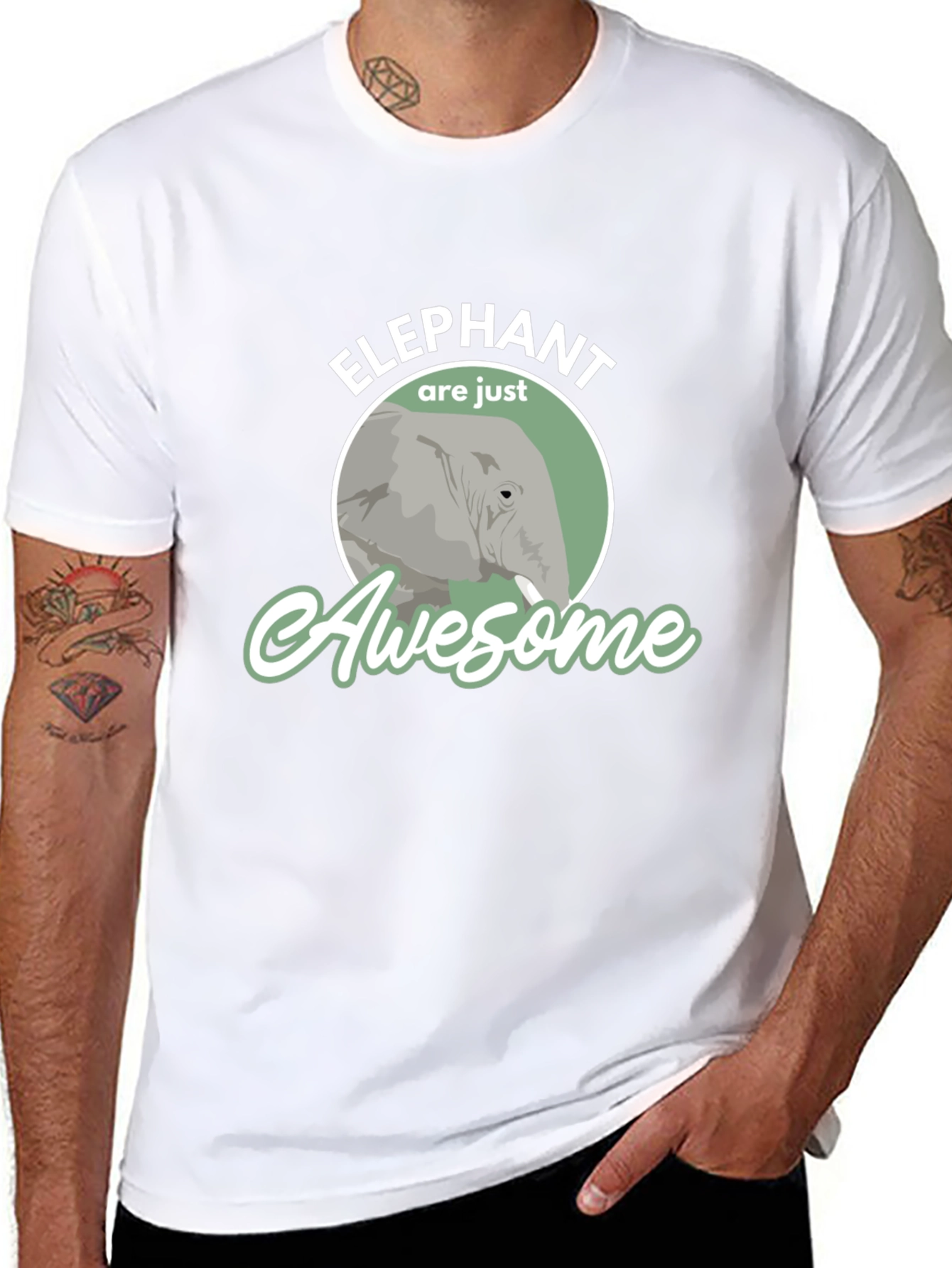 Elephant Are Just Awesome Graphic T-Shirt
