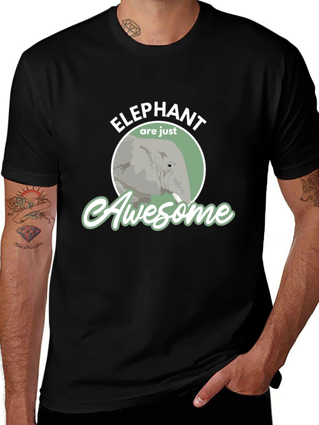 Elephant Are Just Awesome Graphic T-Shirt