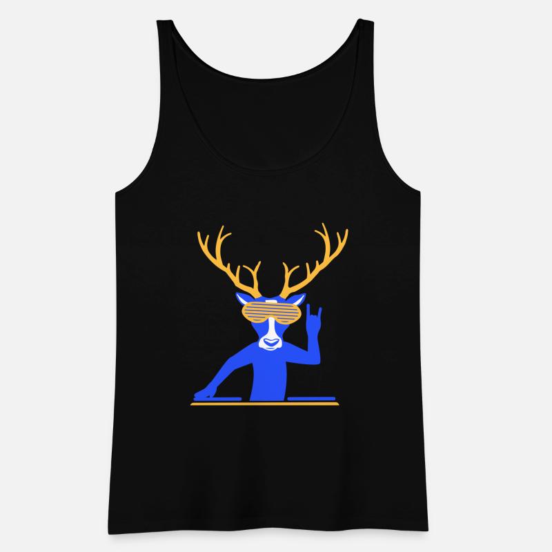 DJ Stag Antlers Sunglasses Mixing Console Music
