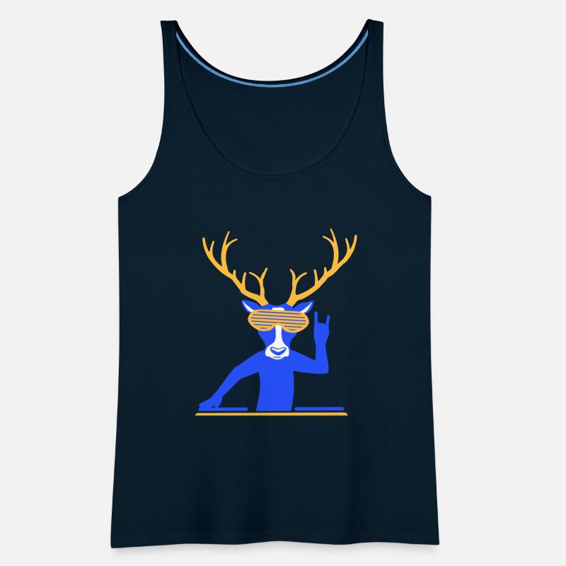 DJ Stag Antlers Sunglasses Mixing Console Music