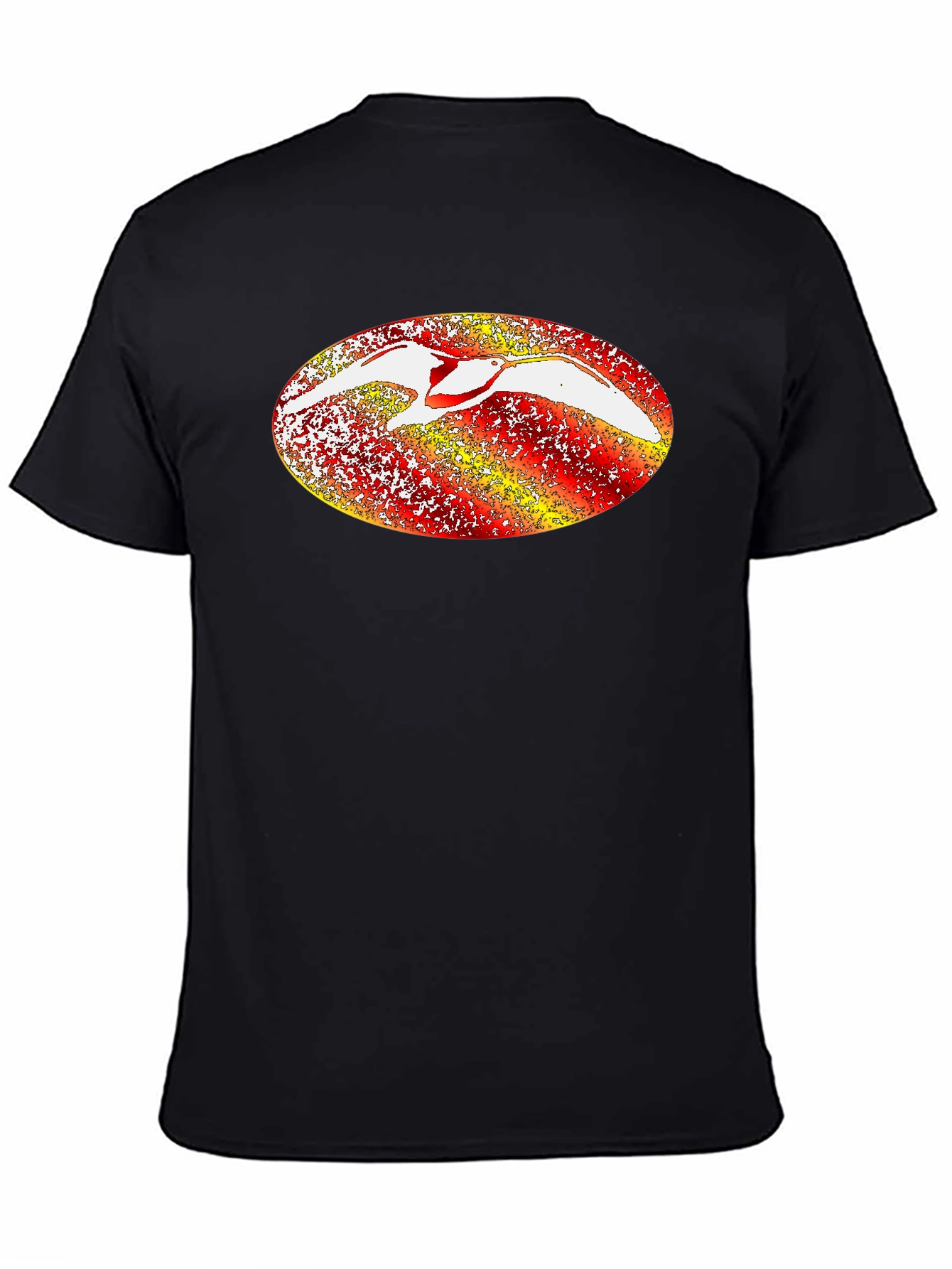 Abstract Bird Graphic Tee - Black
