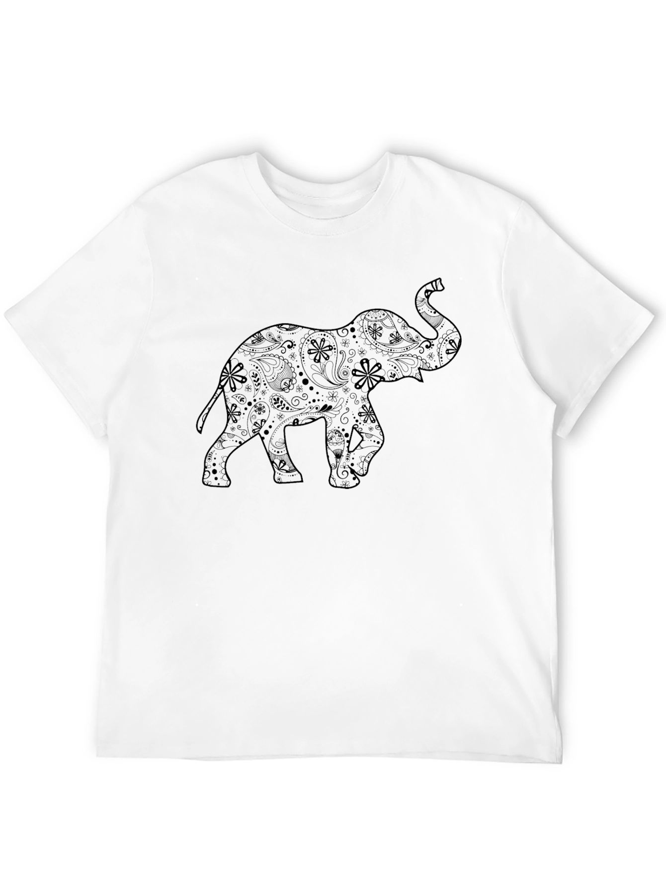 Black Elephant Paisley Graphic Tee
