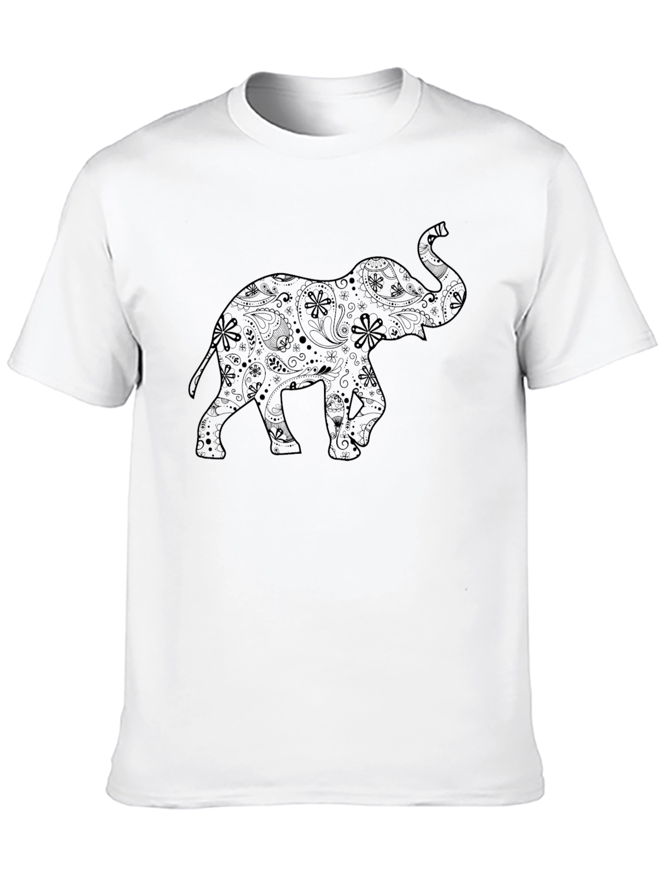 Black Elephant Paisley Graphic Tee