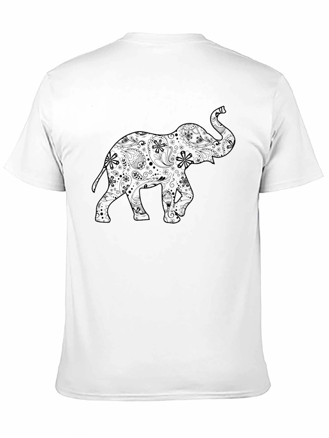 Black Elephant Paisley Graphic Tee