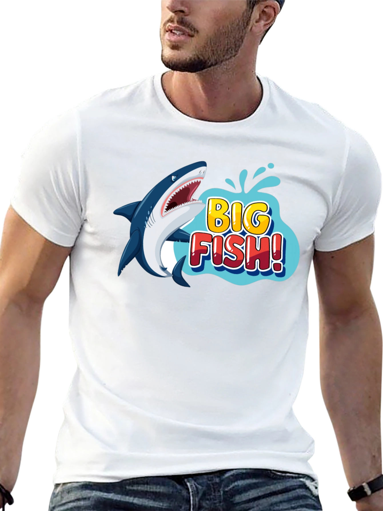 Big Fish Shark Graphic T-Shirt