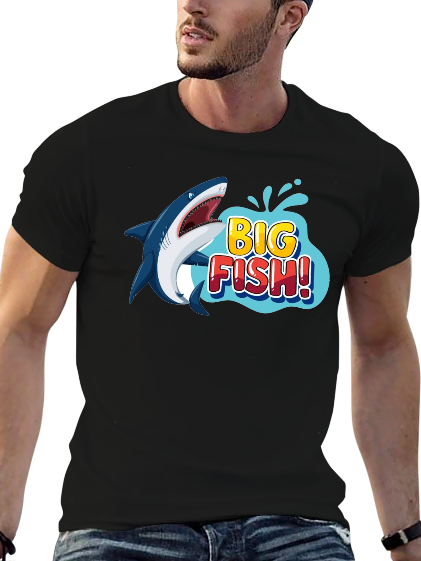 Big Fish Shark Graphic T-Shirt