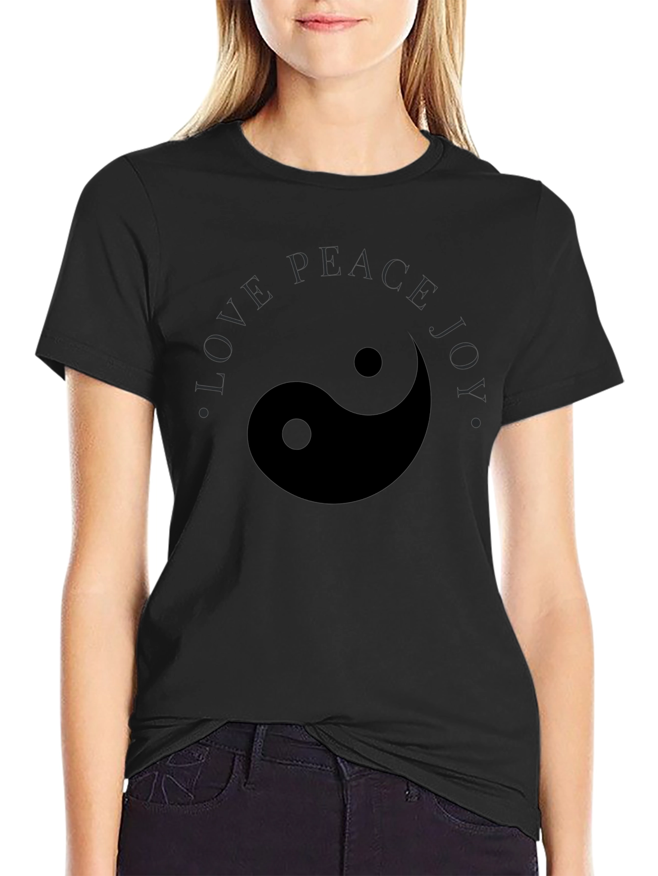 Love Peace Joy Yin Yang Graphic Tee