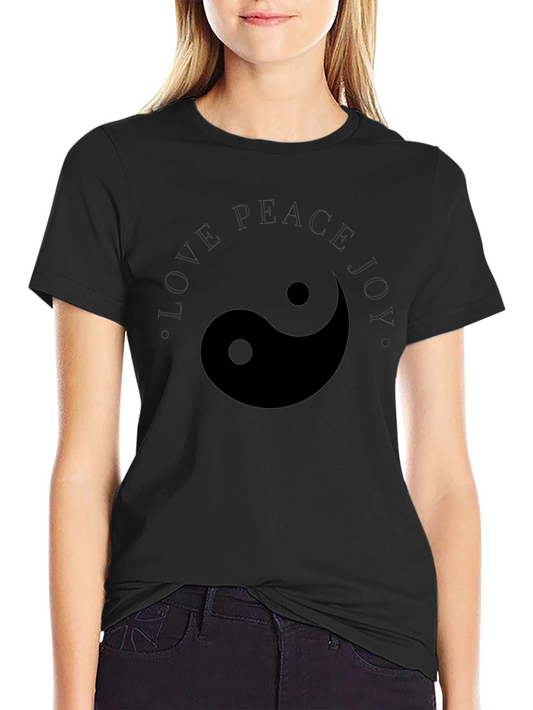 Love Peace Joy Yin Yang Graphic Tee