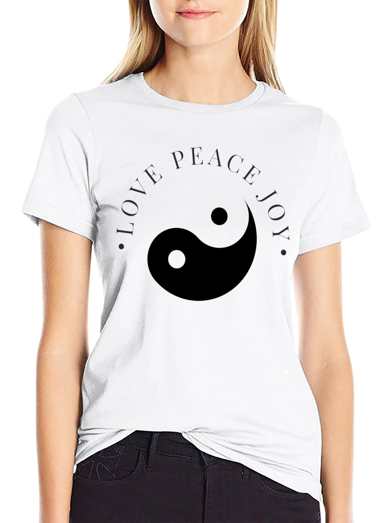Love Peace Joy Yin Yang Graphic Tee