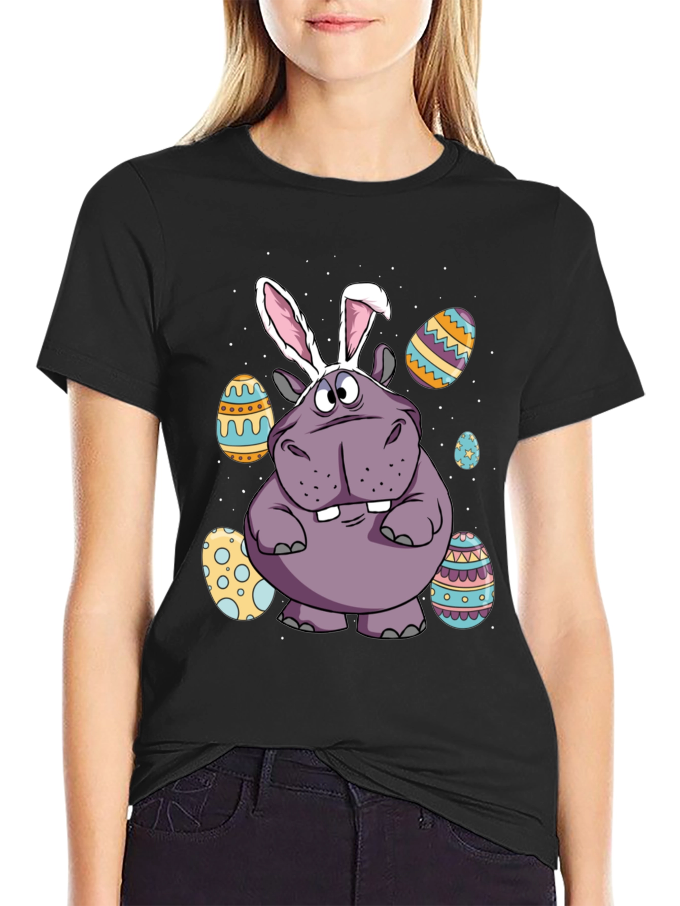 Easter Hippo Bunny Tee